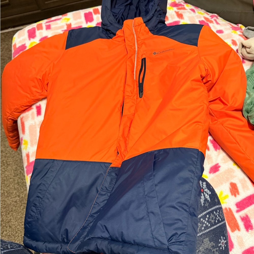 Columbia Bold Orange and Navy Jacket